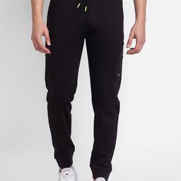SPYKAR Men Black Solid Slim-Fit Jogger-image-25