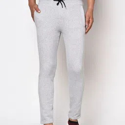 Octave Men Grey Solid Cotton Track Pants-image-61