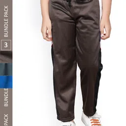 IndiWeaves Boys Pack Of 3 Mid-Rise Track Pants-image-98