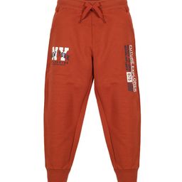 PLUM TREE Boys Typography Printed Pure Cotton Joggers-picture-56