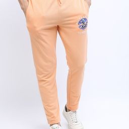 KETCH Men Peach Printed Track Pants-image-5