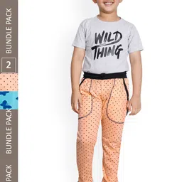 IndiWeaves Boys Pack Of 2 Printed Cotton Track Pants-image-97
