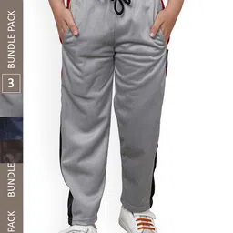 IndiWeaves Boys Pack Of 3 Mid Rise Track Pants-image-56