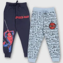 Nap Chief Boys Pack Of 2 Spider Man Printed Regular Fit Joggers-image-74