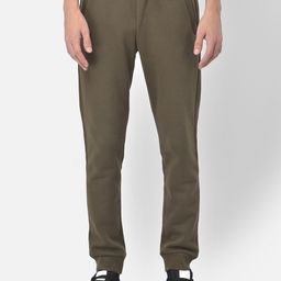 Woodland Men Olive Green Solid Joggers-image-89