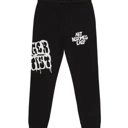 Provogue Boys Typography Printed Cotton Joggers-picture-58