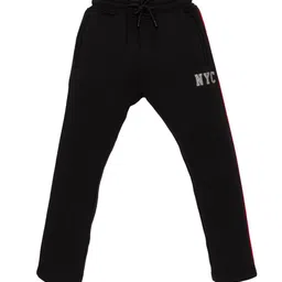 Status Quo Boys Typography Printed Cotton Mid Rise Track Pants-image-6