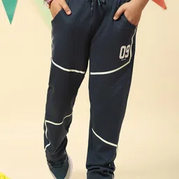 Monte Carlo Boys Mid-Rise Striped Casual Cotton Joggers-image-45