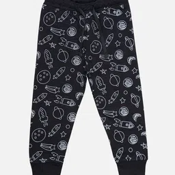Bodycare Infant Boys Conversational Printed Cotton Mid-Rise Joggers-picture-16