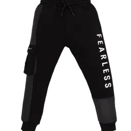 Status Quo Boys Typography Printed Mid Rise Stretchable Joggers-image-42