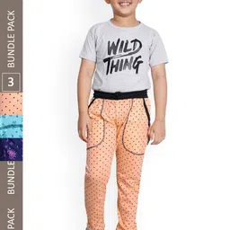 IndiWeaves Boys Pack of 3 Printed Cotton Track Pants-image-78