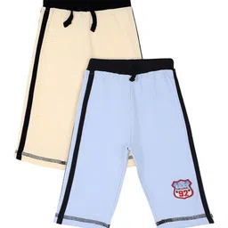 Bodycare Kids Boys Pack Of 2 Beige And Blue Cotton Track Pants-image-5
