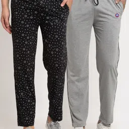 VIMAL JONNEY Men Black & Grey Pack Of 2 Regular Fit Track Pants-image-73