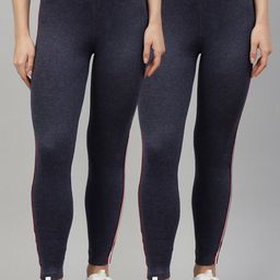 GOLDSTROMS Pack of 2 Women Charcoal Grey Solid Track Pants-image-21