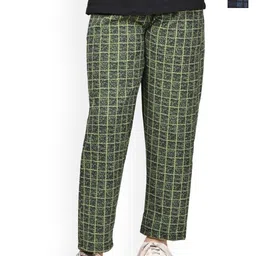 BAESD Girls Pack of 2 Checked Mid-Rise Dry-Fit Regular Track Pants-image-1