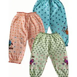 Zoom Minimondo Infant Kids Pack Of 3 Printed Cotton Joggers-28