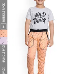 IndiWeaves Boys Pack Of 2 Printed Cotton Track Pants-image-89