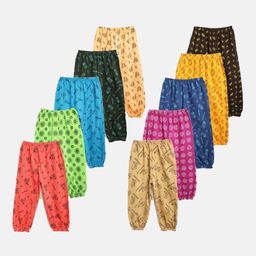MANZON Girls Pack Of 10 Printed Cotton Joggers-8