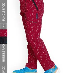 IndiWeaves Boys Pack Of 2 Printed Cotton Track Pants-image-76