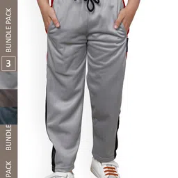 IndiWeaves Boys Pack Of 3 Side Panel Detail Track Pants-image-98