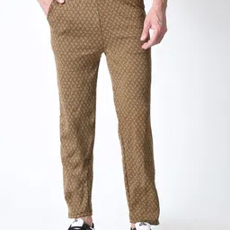 BAESD Men Checked Mid-Rise Track Pants-image-7