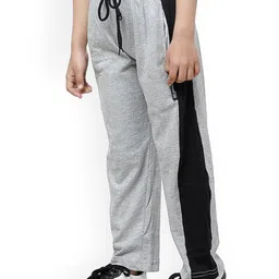 IndiWeaves Boys Side Striped Pure Cotton Track Pants-image-84