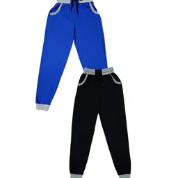 IndiWeaves Boys Pack Of 2 Mid-Rise Pure Cotton Joggers-image-12