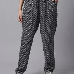 DOOR74 Women Printed Relaxed Fit Joggers-picture-26