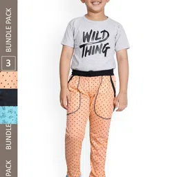 IndiWeaves Boys Pack Of 3 Printed Cotton Track Pants-image-77
