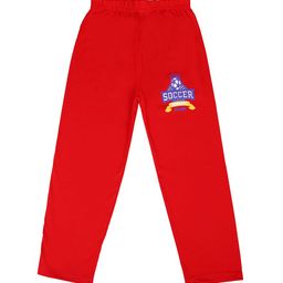 SWEET ANGEL Boys Red & Blue Printed Straight fit Cotton Track Pant-image-84