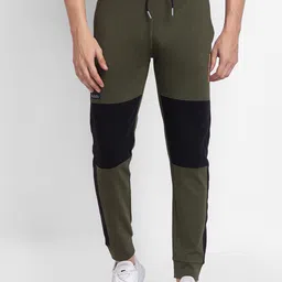 SPYKAR Men Olive Green Solid Cotton Joggers-picture-21