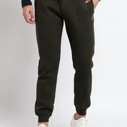 Status Quo Men Olive Green Solid Cotton Jogger-image-88