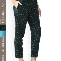 IndiWeaves Pack Of 2 Printed Lounge Pants-image-5