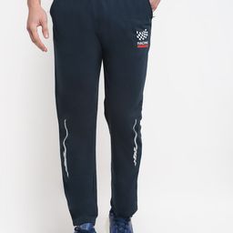 VENITIAN Men Teal Solid Cotton Slim-Fit Trackpants-image-17