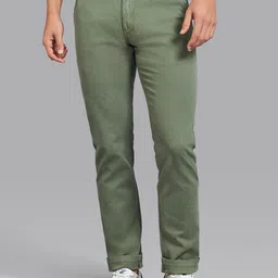 Beverly Hills Polo Club Men Olive Green Solid Twill Pants-image-27