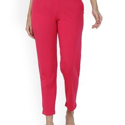 DYCA Women Fuchsia Plus Size Cotton Lounge Pant-10