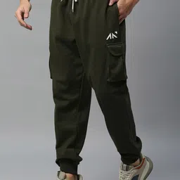 AESTHETIC NATION Men Mid-Rise Relaxed-Fit Joggers-image-2