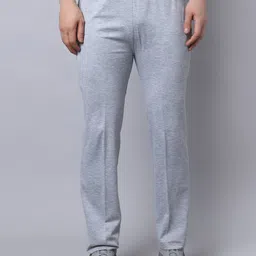 mack jonney VIMAL JONNEY Men Grey Melange Regular-Fit Track Pants-picture-6
