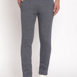 Octave Men Grey Solid Cotton Track Pants-picture-16