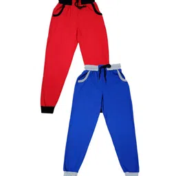 IndiWeaves Boys Pack Of 2 Mid-Rise Pure Cotton Joggers-image-62