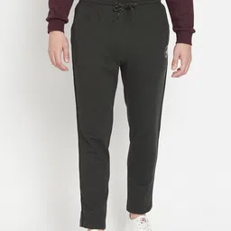 Octave Men Olive Green Solid Cotton Track Pants-image-62