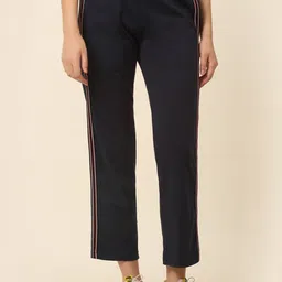 plusS Women Side Striped Cotton Track Pants-image-73
