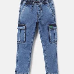 United Colors of Benetton Boys Regular Fit Cargo Trouser-image-56