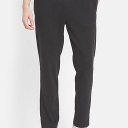 Octave Men Black Solid Cotton Track Pants-image-40