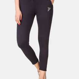 FITINC Women Navy Blue Solid Slim-Fit Anti Microbial Track Pant-picture-45