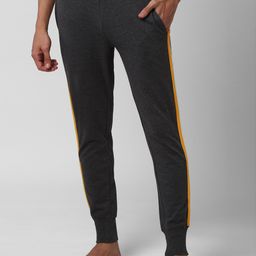 Peter England Men Charcoal Grey Solid Lounge Pants with Side Panel-18