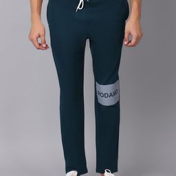 Rodamo Men Teal-Green Solid Track Pants-picture-17