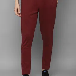 Allen Solly Men Maroon Red Solid Track Pants-image-47