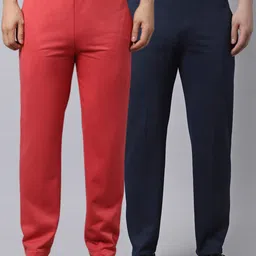mack jonney VIMAL JONNEY Men Pack Of 2 Solid Cotton Track Pants-picture-36
