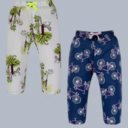 3PIN Infants Boys Pack Of 2 Printed Pure Cotton Antimicrobial Track Pants-image-89